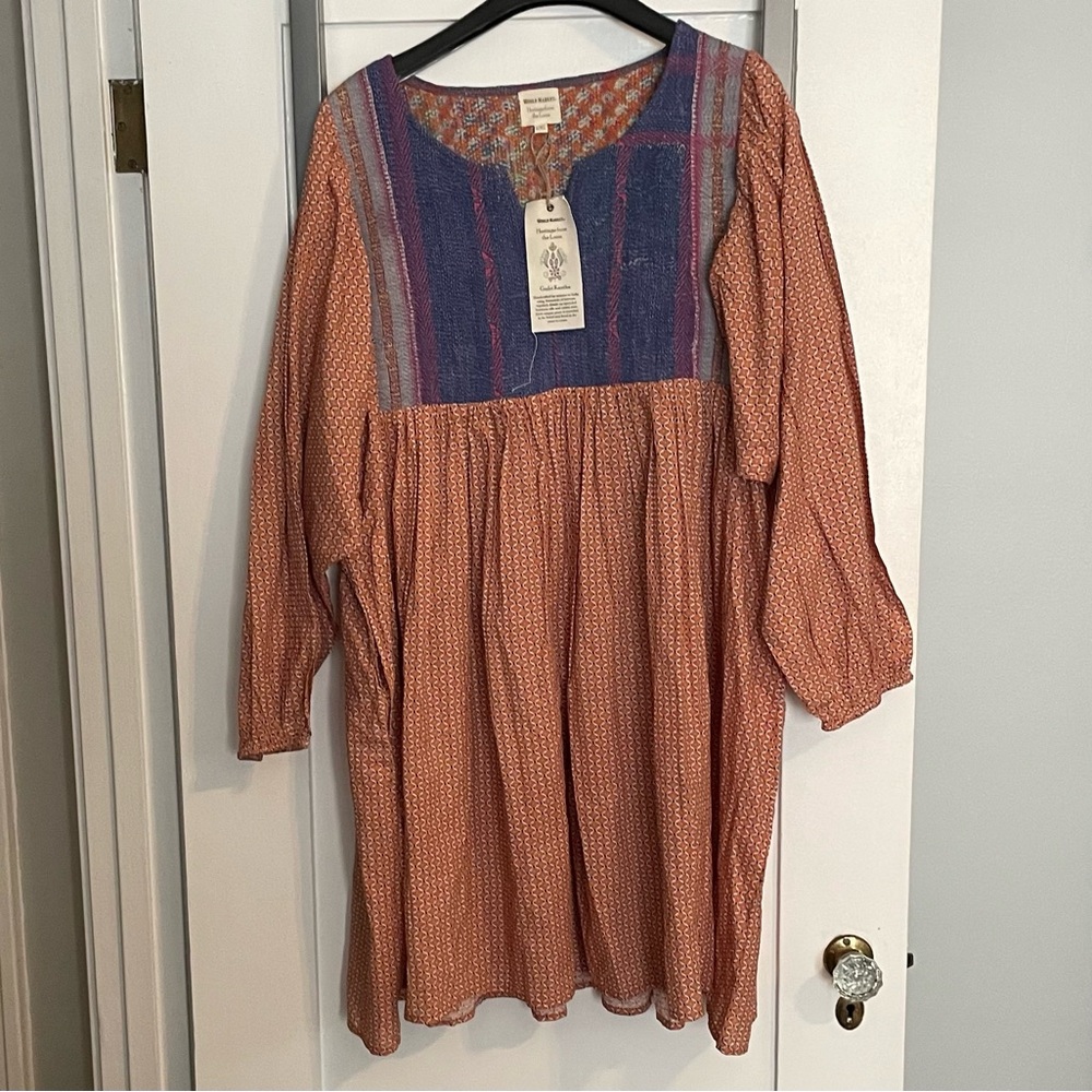 NWT WORLD MARKET HERITAGE FROM THE LOOM INDIA EMBELLISHED DRESS BOHO